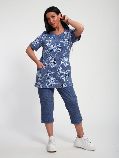 Костюм с бриджами (01070, синий) - фото 16