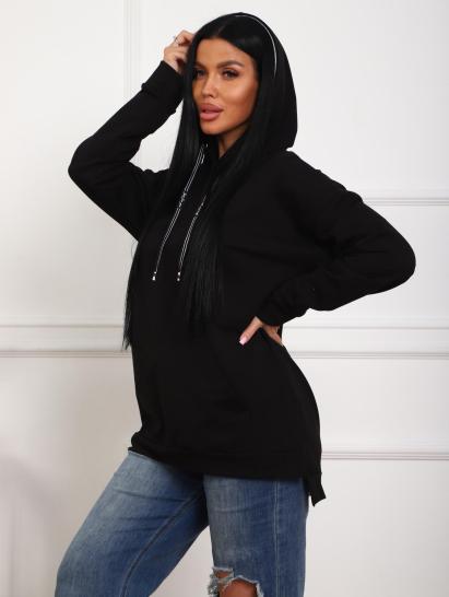 Толстовка футер с капюшоном (01074, черный) - фото 10
