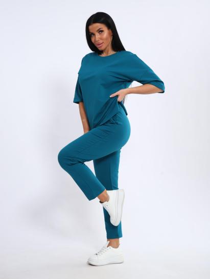 Костюм с брюками, футер с лайкрой (01048, бирюзовый) - фото 11