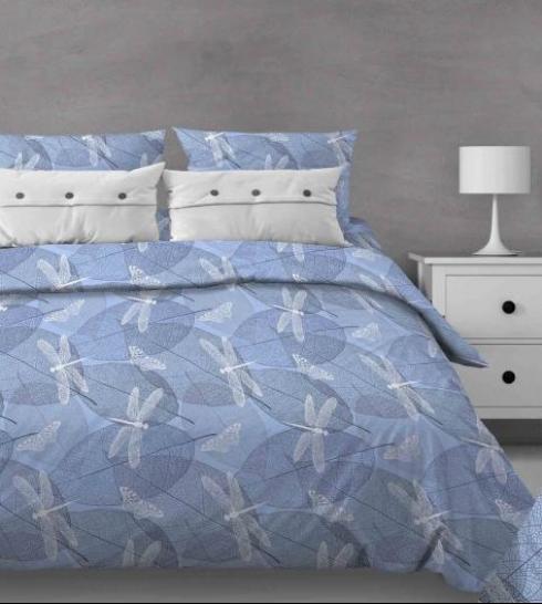 Простыня Стрекозы голубой бязь - фото 1