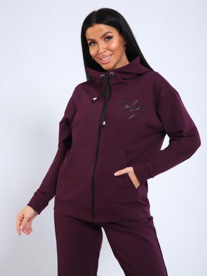 Костюм с брюками, футер с лайкрой 2-х нитка (00907, бордовый) - фото 7