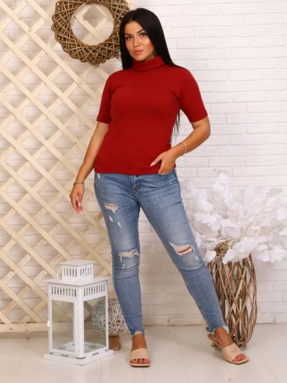 Водолазка женская, рибана с лайкрой (00837, бордо) - фото 1