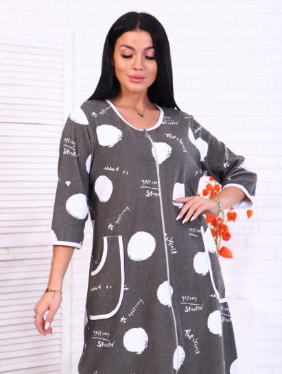 Халат махровый на молнии, серый (872-6) - фото 3