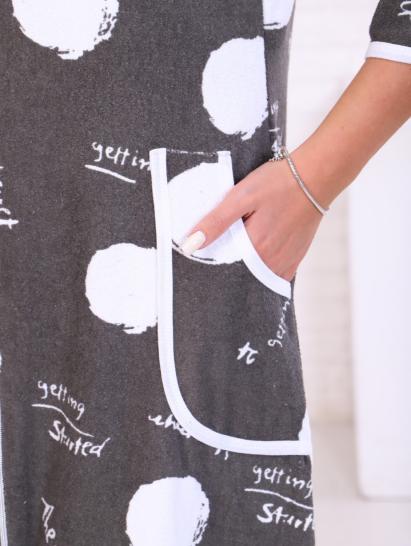 Халат махровый на молнии, серый (872-6) - фото 12