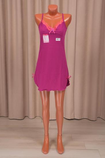 Сорочка женская однотонная с кружевом (00728, вариант 19) - фото 1