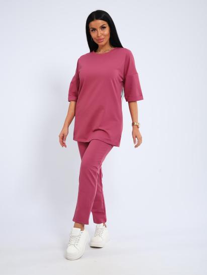 Костюм с брюками, футер с лайкрой (01048, сухая роза) - фото 17