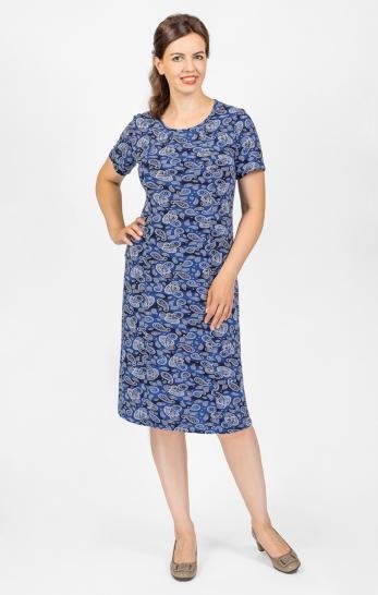 Платье вискозное, синий (576-1) - фото 1