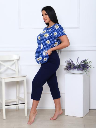 Костюм с бриджами, синий клетка (891-3) - фото 10