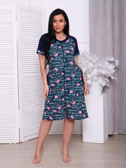 Халат женский на молнии с карманами, зеленый (908-2) - фото 8