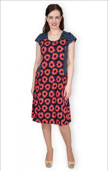 Платье трикотажное с карманами (264-11) - фото 1