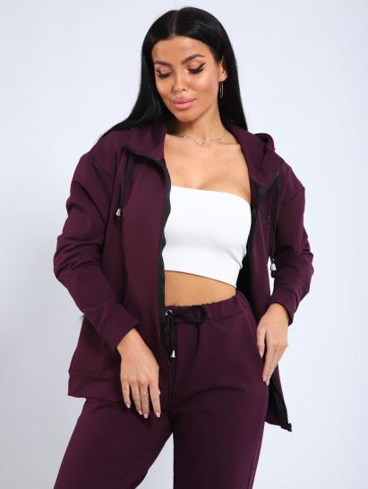 Костюм с брюками, футер с лайкрой 2-х нитка (00907, бордовый) - фото 14