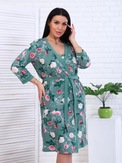 Пеньюар с сорочкой, зеленый (887-1) - фото 13