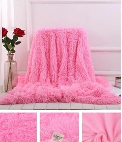 Плед Травка розовый - фото 1