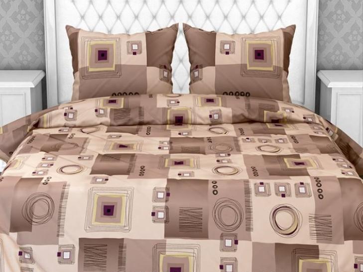 Комплект постельного белья Графика шоколад бязь - фото 1