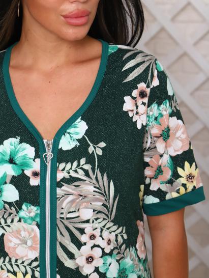 Халат женский с карманами на молнии, зеленый (946-1) - фото 2