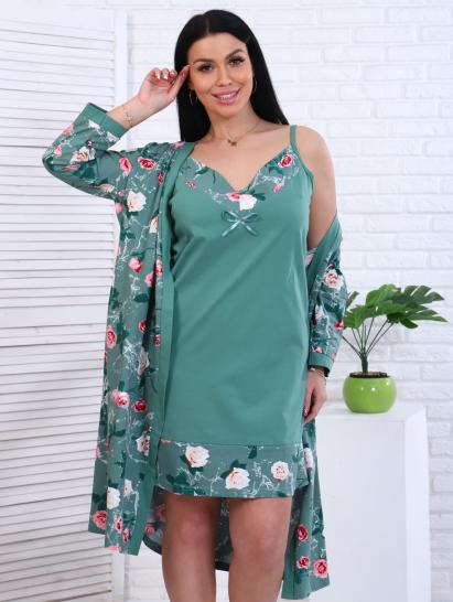 Пеньюар с сорочкой, зеленый (887-1) - фото 6