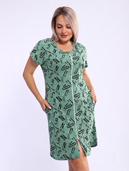 Халат женский на молнии с карманами (01053, оливковый) - фото 5