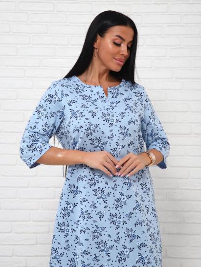 Сорочка теплая, футер с начесом (01035, синий) - фото 4