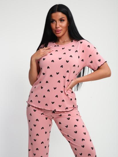 Пижама с брюками (01063, розовый) - фото 5