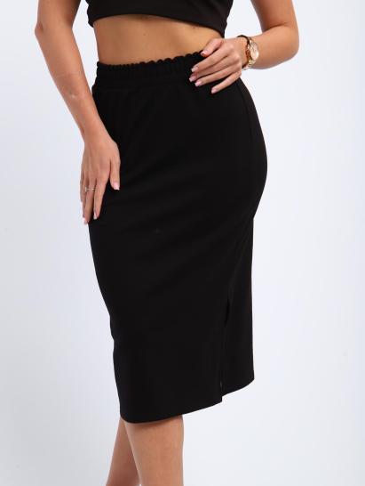 Юбка, футер (01056, черный миди) - фото 3