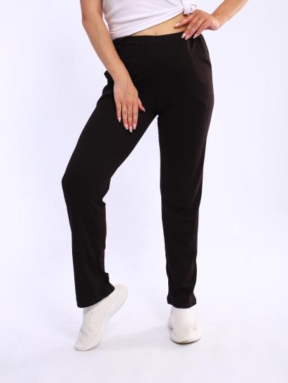 Брюки с карманами, интерлок (01034, черный) - фото 3