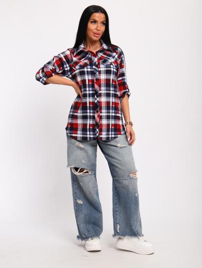 Рубашка на пуговицах (01058, синий) - фото 14