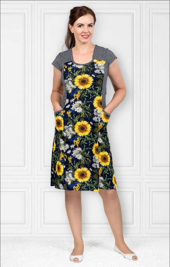 Платье трикотажное с карманами (264-1) - фото 1