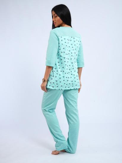 Пижама с брюками футер с начёсом (01059, бирюзовый) - фото 10