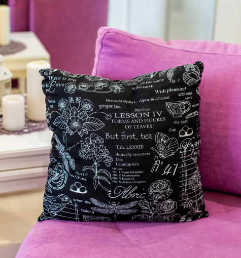 Подушка декоративная ботаника - фото 1