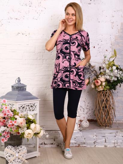 Костюм с бриджами, розовый (862-3) - фото 3