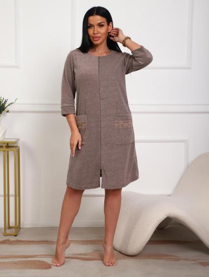 Халат махровый на молнии (01075, капучино) - фото 21