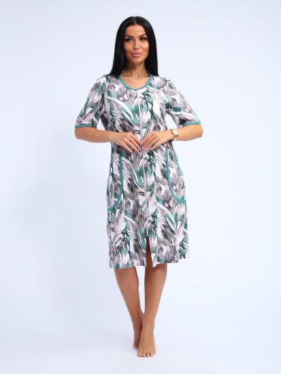 Халат женский на молнии с карманами (01057, зеленый) - фото 15