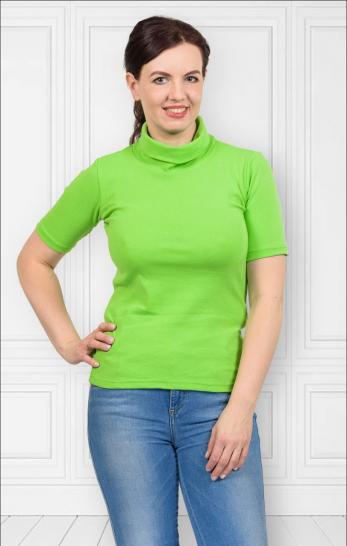 Водолазка женская, рибана с лайкрой (00837, салат) - фото 2