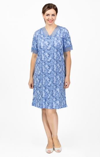 Сорочка длинная с кружевом (658-9) - фото 1