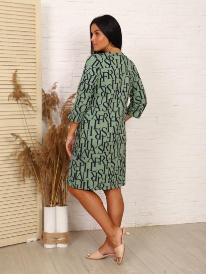 Платье с карманами футер с лайкрой, зеленый (689-3) - фото 5