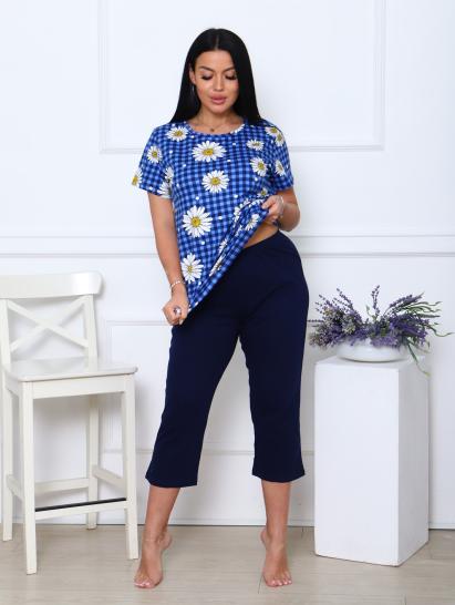 Костюм с бриджами, синий клетка (891-3) - фото 12