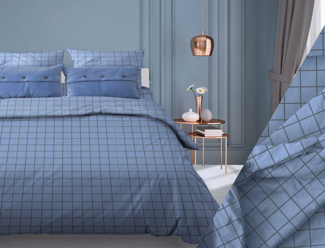 Наволочка Таттерсол голубой бязь - фото 1