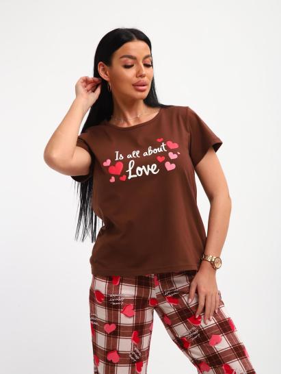 Пижама с брюками (01066, коричневый) - фото 4
