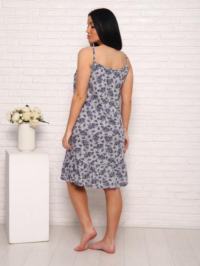 Сорочка на бретелях (00973, серый) - фото 7