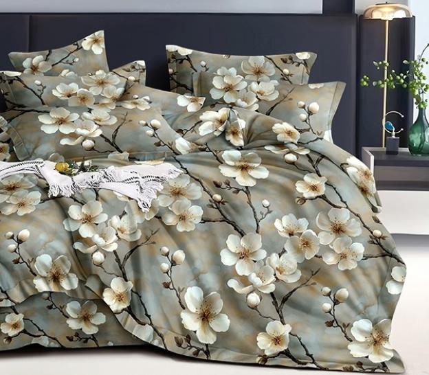 Комплект постельного белья Белоснежная сакура бязь - фото 1