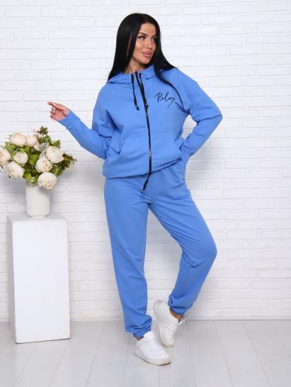 Костюм с брюками, футер с лайкрой 2-х нитка, голубой (907-12) - фото 13