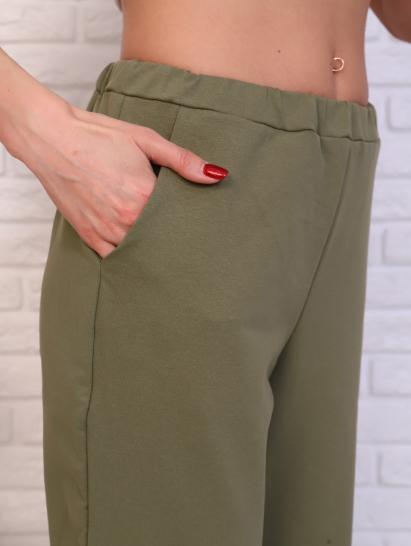 Брюки футер с лайкрой 2-х нитка, зеленый (769-3 брюки) - фото 7