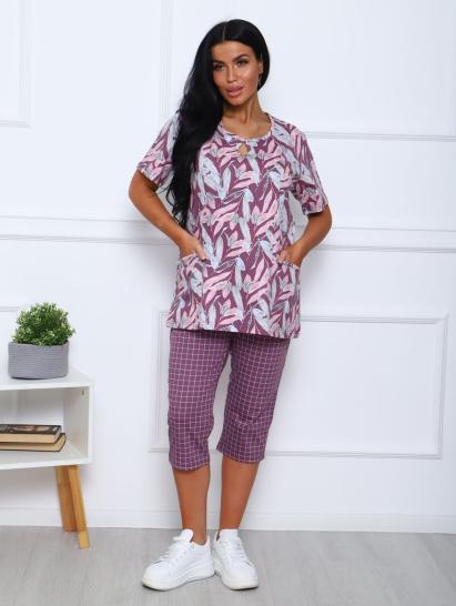 Костюм с бриджами (00990, бордовый) - фото 12