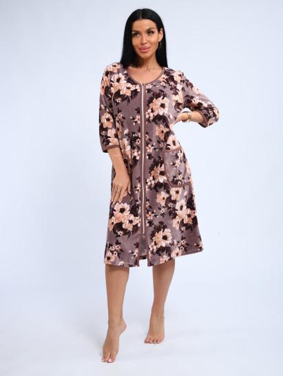 Халат велюровый на молнии (00941, бежевый) - фото 13