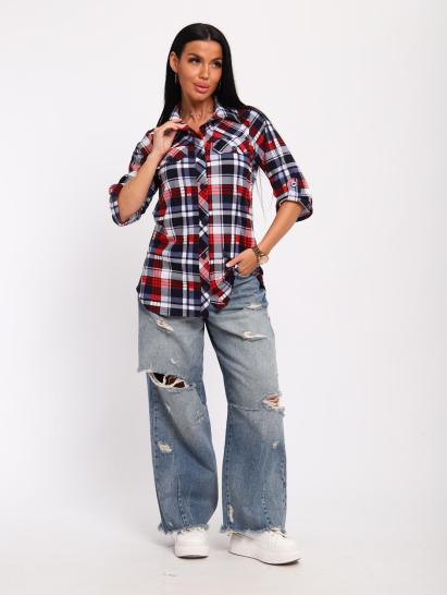 Рубашка на пуговицах (01058, синий) - фото 12