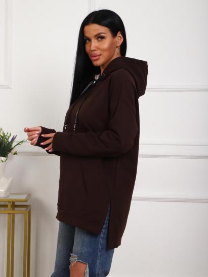 Толстовка футер с капюшоном (01074, шоколадный) - фото 9