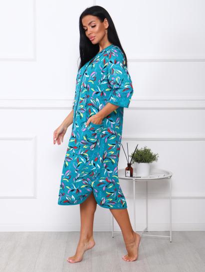 Халат женский на пуговицах с карманами (00958, изумрудный) - фото 9