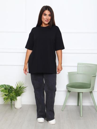 Футболка женская оверсайз (01004, черный) - фото 13