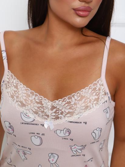 Сорочка вискозная на бретелях (01001, светло-розовый) - фото 2