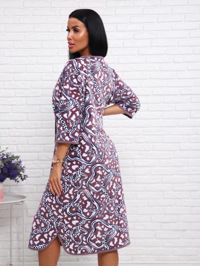 Халат велюровый на пуговицах (01022, коричневый) - фото 8